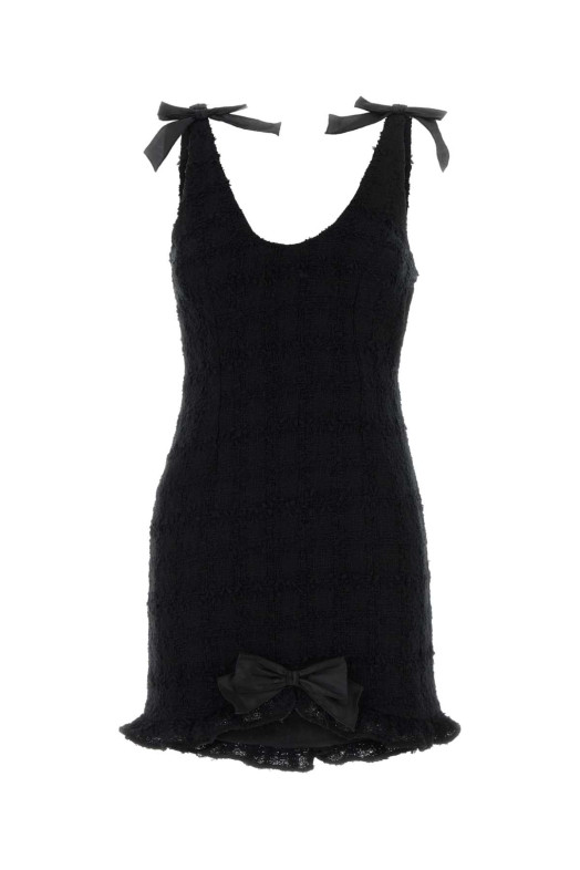 Black bouclÃ© mini dress ALESSANDRA RICH (FABX4410F4803)