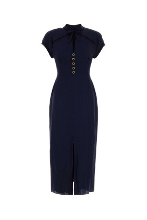 Navy blue silk dress ALESSANDRA RICH (FABX4432F4853)