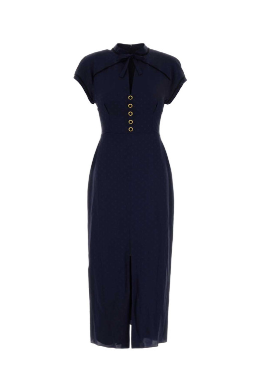 Navy blue silk dress ALESSANDRA RICH (FABX4432F4853)