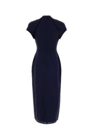 Navy blue silk dress ALESSANDRA RICH (FABX4432F4853)
