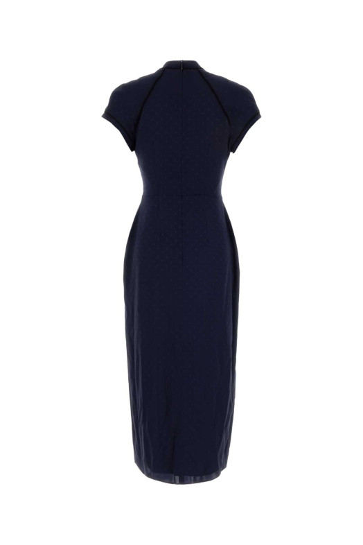 Navy blue silk dress ALESSANDRA RICH (FABX4432F4853)