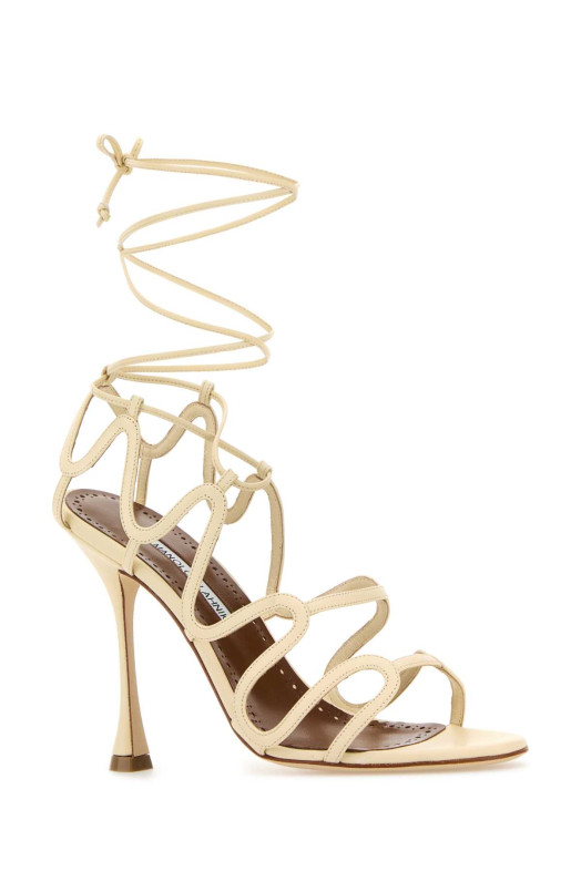 Cream leather Fawda sandals White MANOLO BLAHNIK (FAWDA1252839)
