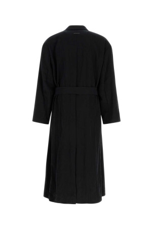 Black lyocell blend trench coat FEAR OF GOD (FG25FW64644BTN)