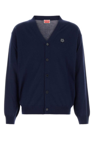 Navy blue wool cardigan KENZO (FG55CA7713LB)