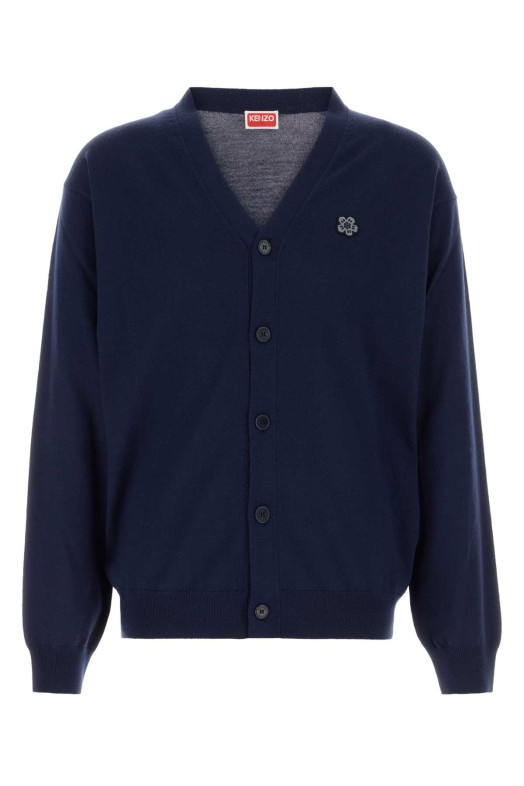 Navy blue wool cardigan KENZO (FG55CA7713LB)