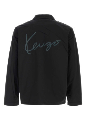 Black cotton blend jacket Black KENZO (FG65BL0619NI)