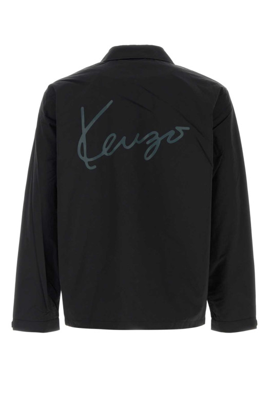 Black cotton blend jacket Black KENZO (FG65BL0619NI)