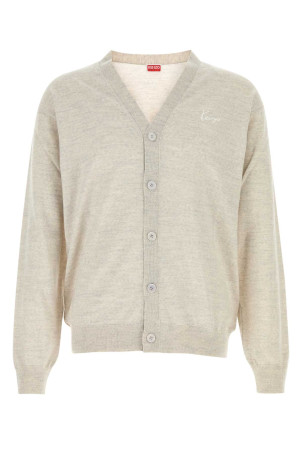 Light grey wool cardigan KENZO (FG65CA8123LB)