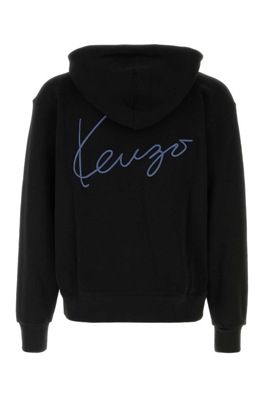 Черная хлопковая толстовка KENZO (FG65HO2644MJ)
