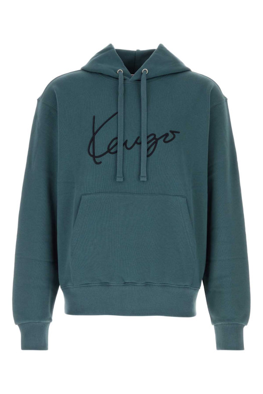 Petrol blue cotton sweatshirt KENZO (FG65HO2664MJ)