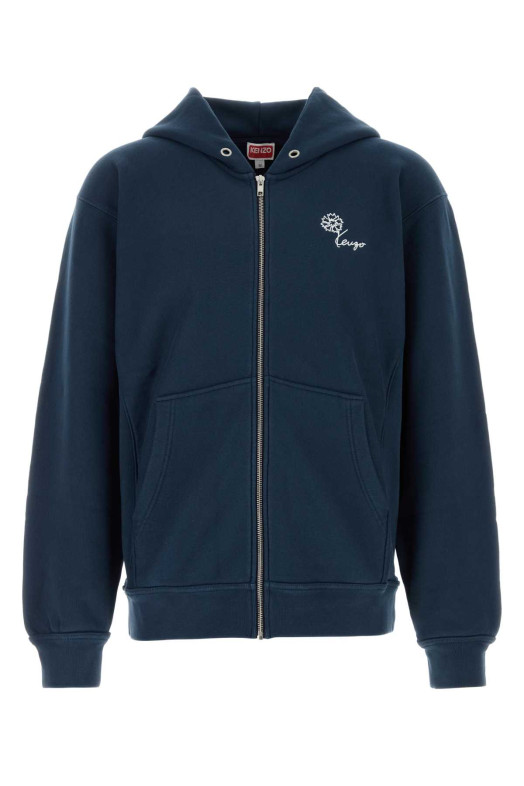 Синяя хлопковая толстовка KENZO (FG65HO2714MJ)