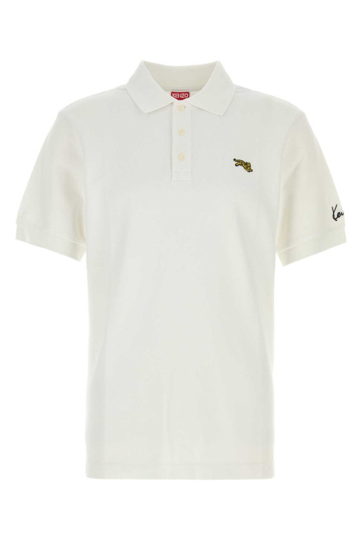 White piquet polo shirt KENZO (FG65PO1594PU)