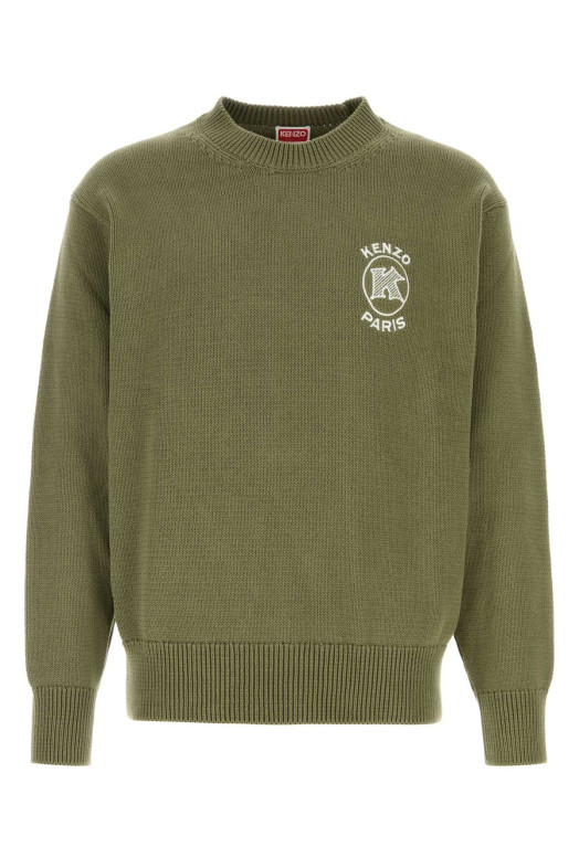 Olive green cotton sweater KENZO (FG65PU8043EB)