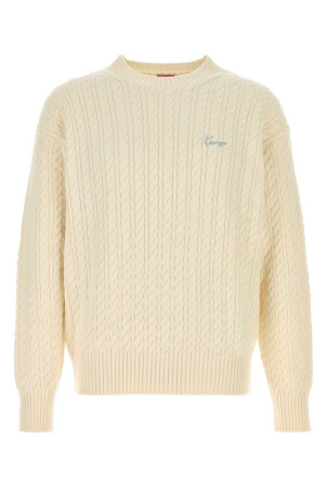 White cotton blend sweater KENZO (FG65PU8123LK)