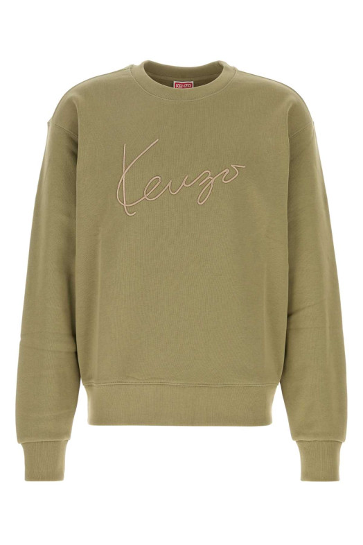 Olive green cotton sweatshirt KENZO (FG65SW2704MJ)