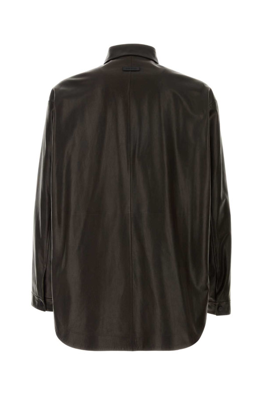 Dark brown leather oversize shirt FEAR OF GOD (FG9M50505LTH)