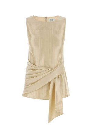 Cream satin Fonda top Brown LOULOU DE SAISON (FONDA)