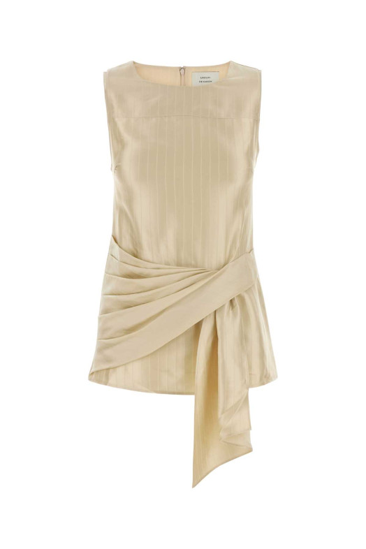 Cream satin Fonda top Brown LOULOU DE SAISON (FONDA)