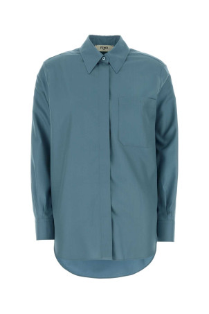 Air Force blue silk shirt FENDI (FS8333AVJR)