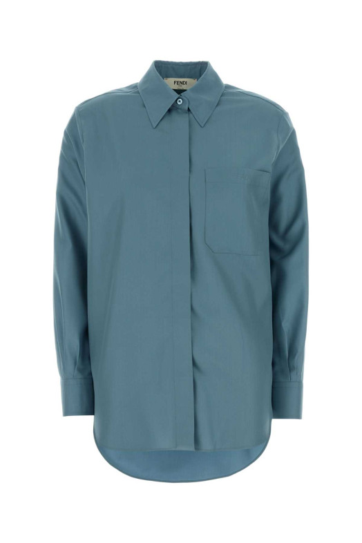 Air Force blue silk shirt FENDI (FS8333AVJR)