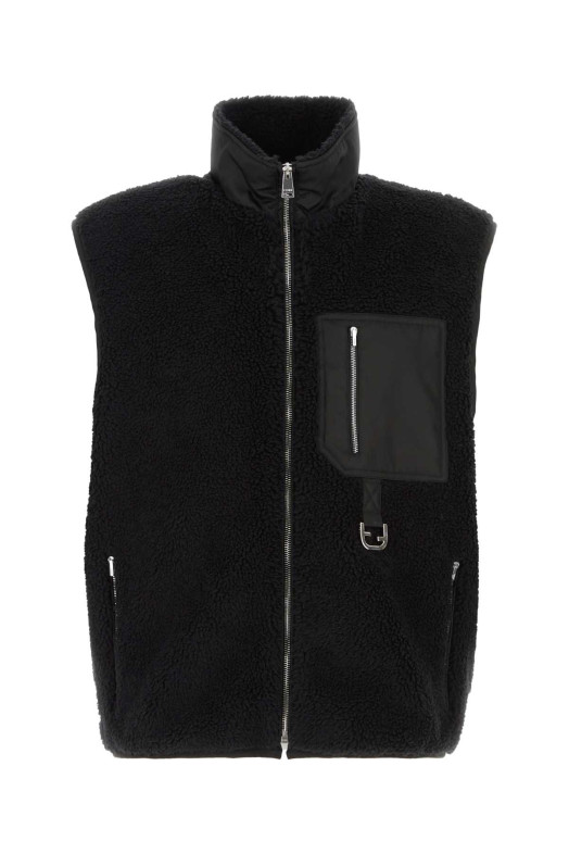 Black teddy fabric vest Black FENDI (FT0085AVY9)