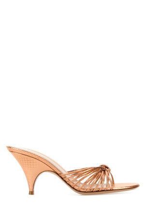 Orange leather MalÃ¨ mules GIANVITO ROSSI (G1019270RICAYE)