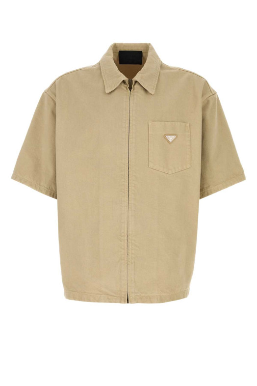 Beige denim shirt PRADA (GEC122SOOO1954)