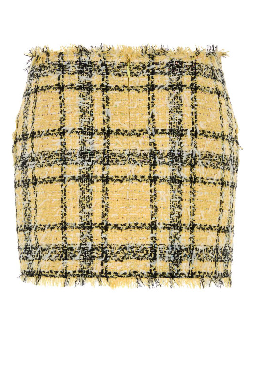 Мини-юбка из твида с вышивкой BALMAIN (GF1LBB42XL73)