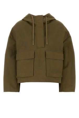 Army green cotton blend jacket HERNO LAMINAR (GI00157DL13291)