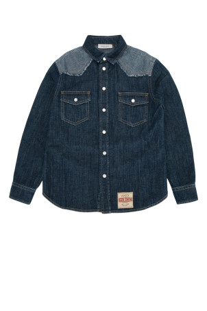 JOURNEY UNISEX REGULAR SHIRT WASHED BLEND GOLDEN GOOSE KIDS (GKP02806P002714)