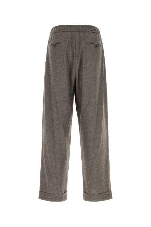 Брюки из смешанной шерсти коричневого цвета «Меланж» GIORGIO ARMANI (GM004537TE11804)