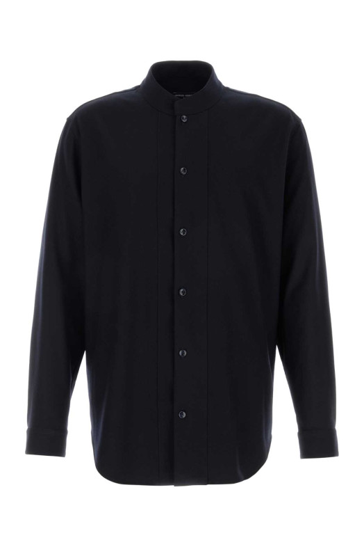 Шерстяная рубашка цвета «миднайт-блю» Giorgio Armani x Alanui GIORGIO ARMANI X ALANUI (GM004781TE10090)