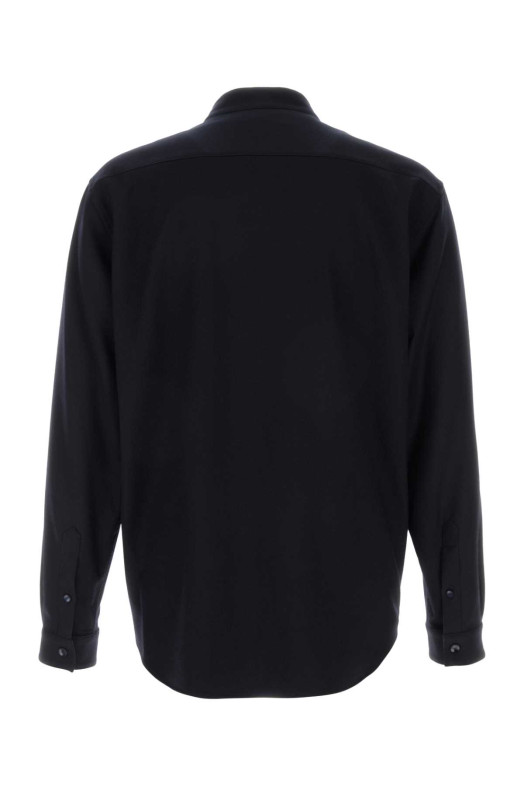 Шерстяная рубашка цвета «миднайт-блю» Giorgio Armani x Alanui GIORGIO ARMANI X ALANUI (GM004781TE10090)