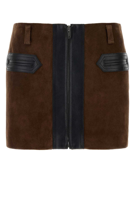 Brown suede mini skirt MARNI (GOMX0848QUULV894)