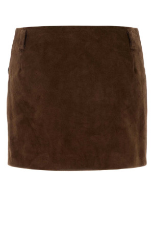 Brown suede mini skirt MARNI (GOMX0848QUULV894)