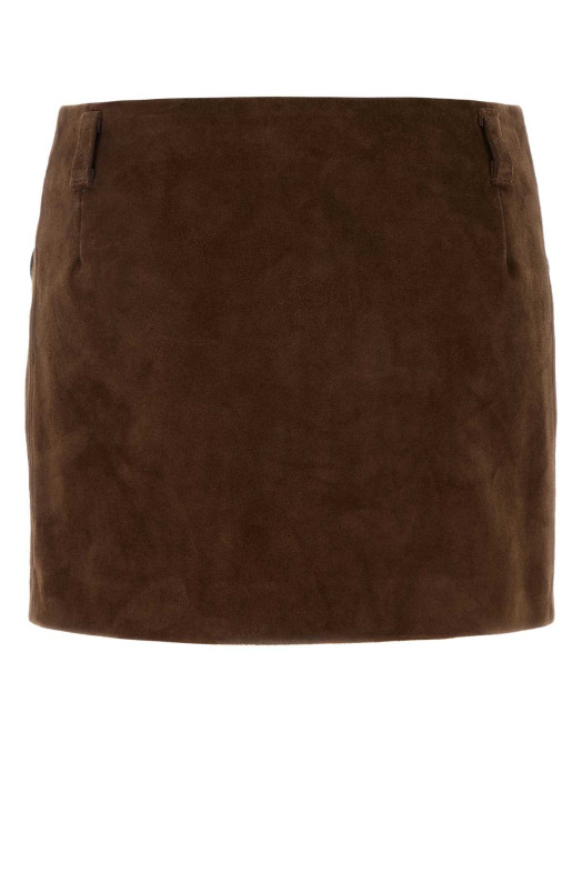 Brown suede mini skirt MARNI (GOMX0848QUULV894)