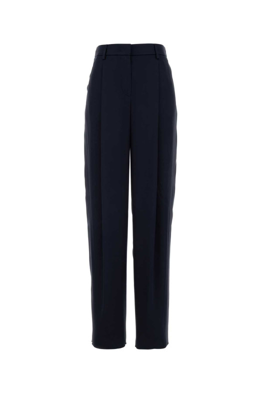 Navy blue satin wide-leg pant GIORGIO ARMANI (GW002793TE10101)