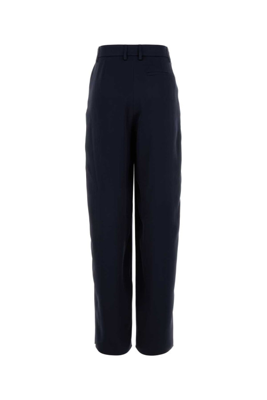 Navy blue satin wide-leg pant GIORGIO ARMANI (GW002793TE10101)