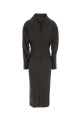 Платье из эластичного крепа тёмно-серого цвета GIORGIO ARMANI (GW003482TE20148)