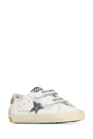 OLD SCHOOL LEATHER UPPER LAMINATED STAR GLITTER HE GOLDEN GOOSE KIDS (GYF00177F008041)