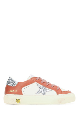 MAY LEATHER UPPER AND TOE GLITTER STAR AND HEEL GOLDEN GOOSE KIDS (GYF00495F008646)