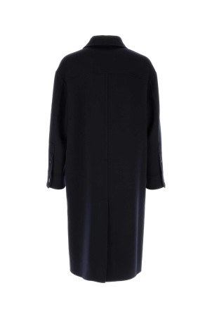 Navy blue wool blend coat LOEWE (H526Y01WDO)