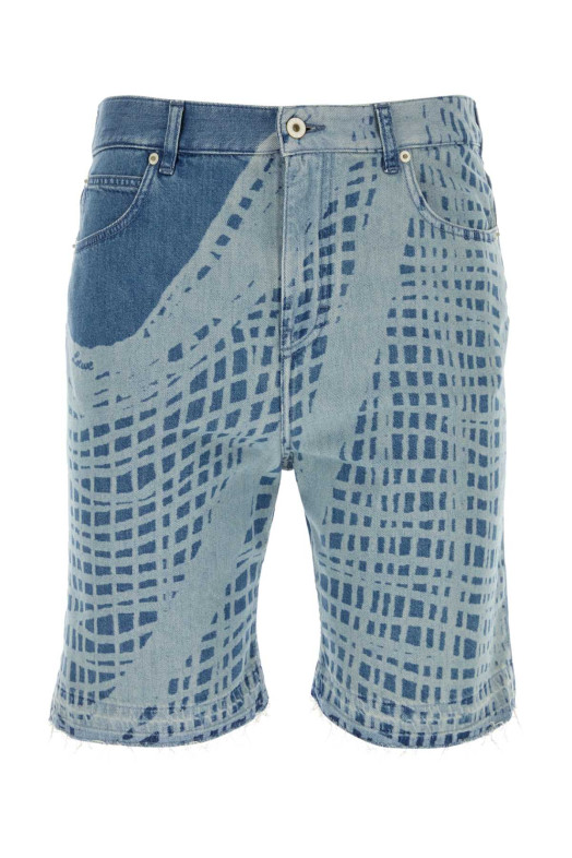 Printed denim bermuda shorts BLUE LOEWE PAULA'S IBIZA (H616Y11X39)