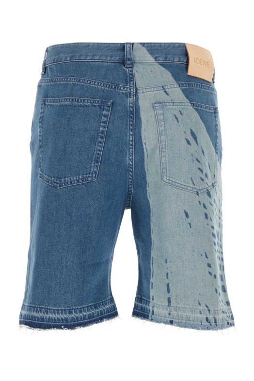 Printed denim bermuda shorts BLUE LOEWE PAULA'S IBIZA (H616Y11X39)