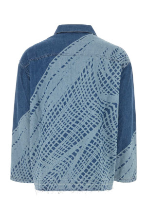 Printed denim polo shirt BLUE LOEWE PAULA'S IBIZA (H616Y12X12)