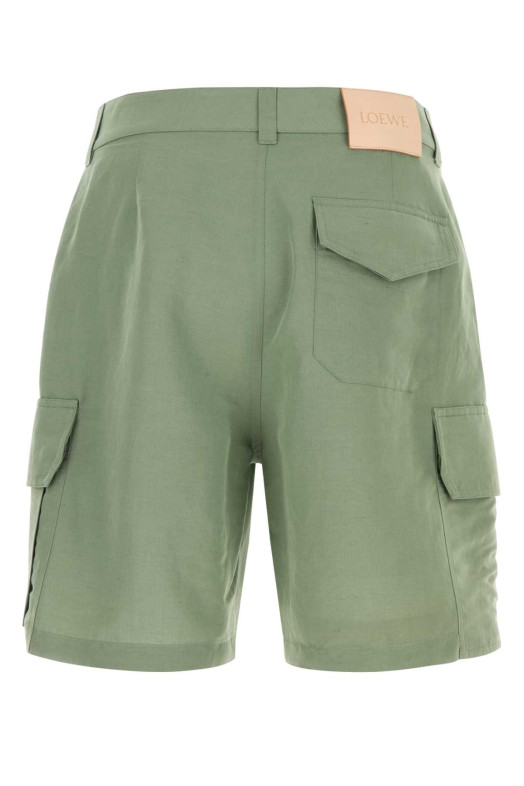 Sage green canvas Paula s Ibiza bermuda shorts LOEWE PAULA'S IBIZA (H616Y1AX11)