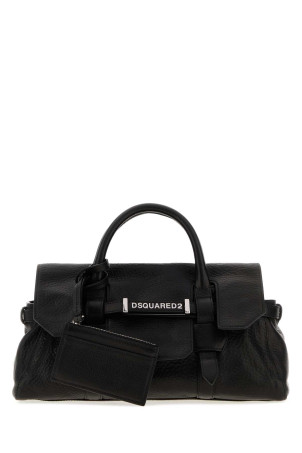 Black leather handbag DSQUARED (HBW007320400001)