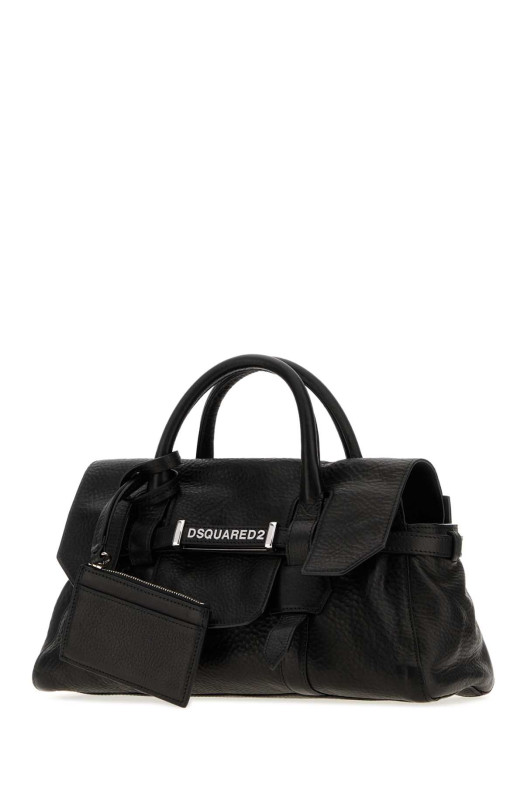 Black leather handbag DSQUARED (HBW007320400001)