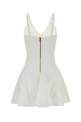 Белое трикотажное мини-платье BALMAIN (HF1R2927KK20)