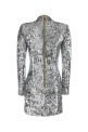 Срібне міні-плаття з паєтками BALMAIN (HF1R8980XM11)